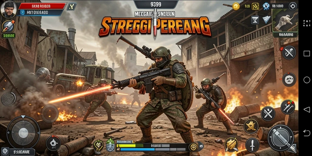 Tampilan gameplay mendebarkan dan strategi dalam 9399.