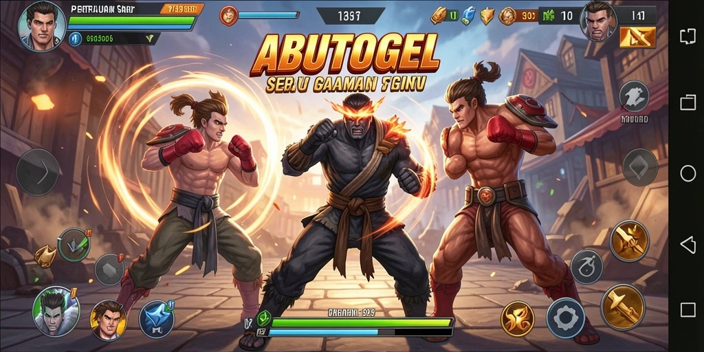 Tampilan gameplay ABUTOGEL yang mendebarkan dan penuh aksi.