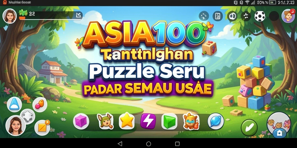 Tampilan gameplay ASIA100 yang penuh tantangan Puzzle.