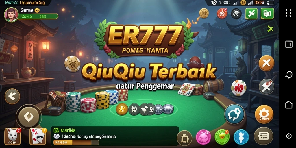 Tampilan gameplay seru dalam permainan QiuQiu ER777.