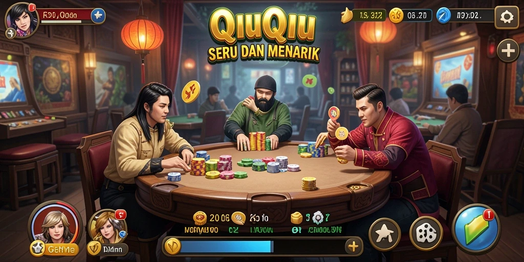 Tampilan gameplay QiuQiu yang seru dan menarik di F32.