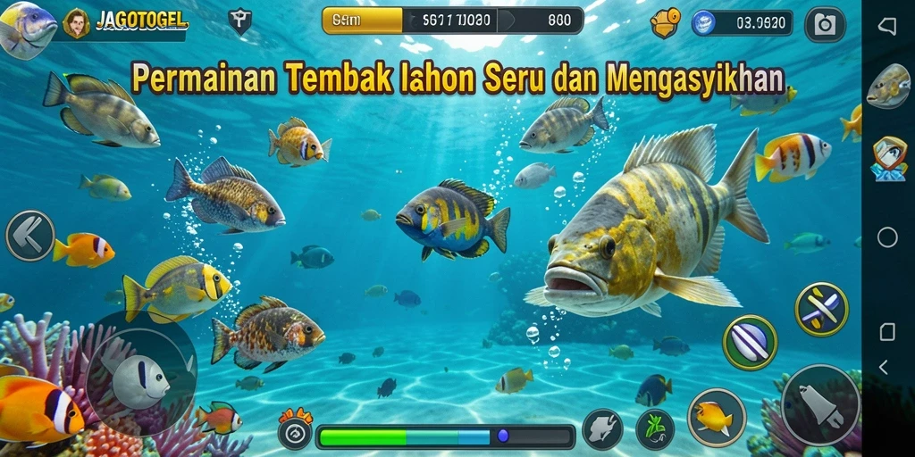 Tampilan mendebarkan gameplay Tembak Ikan JAGOTOGEL.