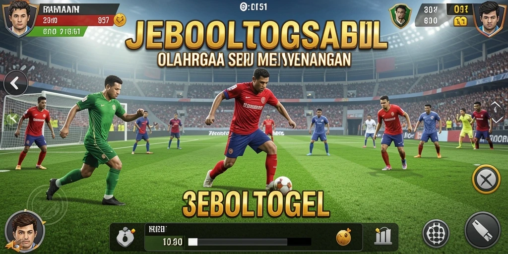 Tampilan gameplay JEBOLTOGEL yang penuh aksi olahraga.
