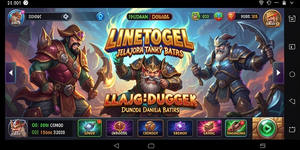 Tangkapan layar menunjukkan eksplorasi dunia yang luas dalam LINETOGEL.