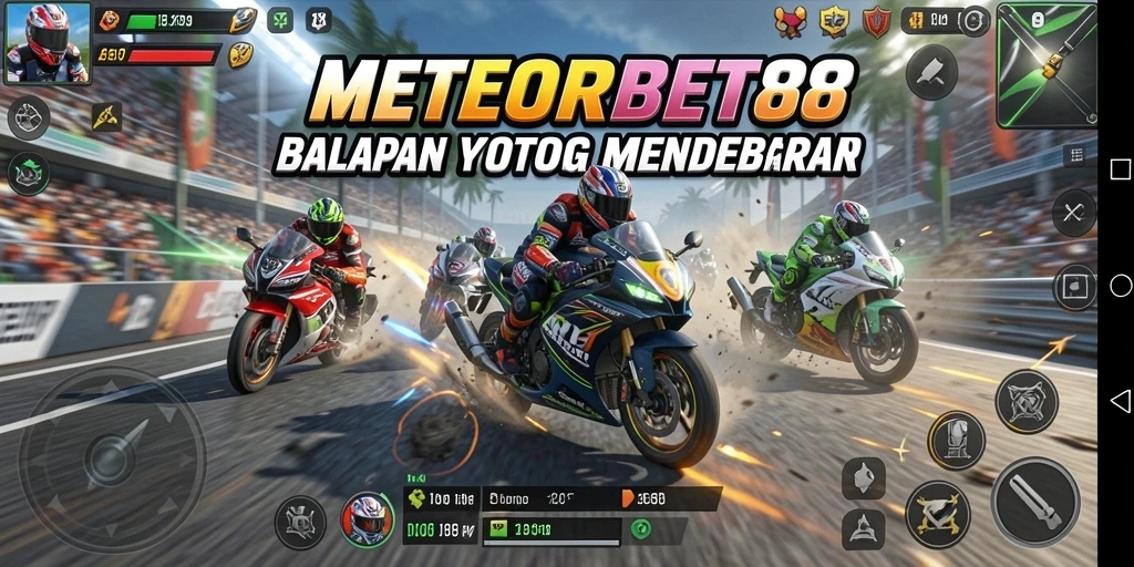 Gameplay seru balapan motor di METEORBET88.