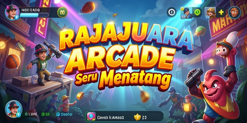 Screenshot gameplay RAJAJUARA menunjukkan aksi seru dalam permainan arcade.