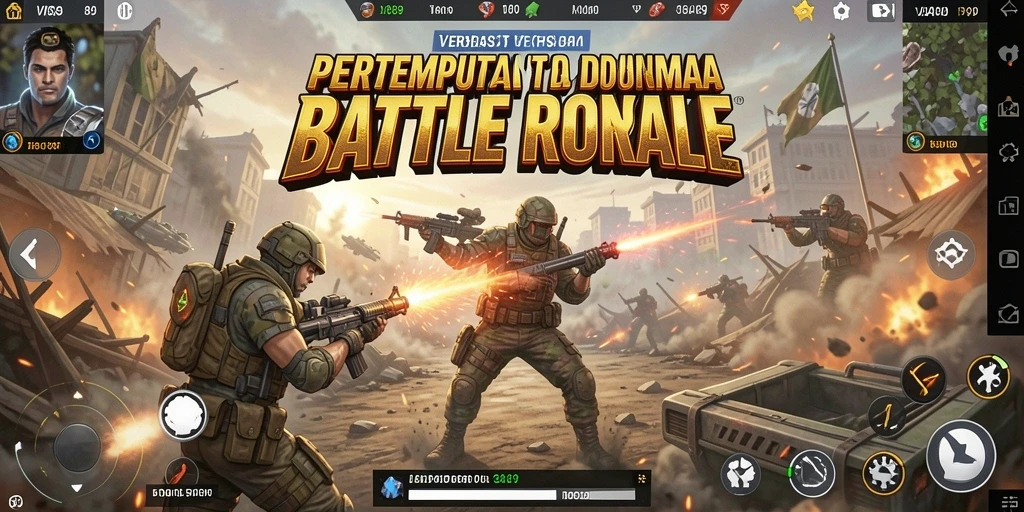 Tampilan aksi seru dalam gameplay Battle Royale di VISA89.